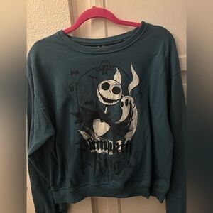 Disney Teal Nightmare Before Christmas long sleeve girls shirt size M